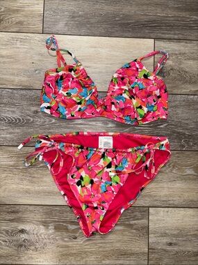 Sanctuary Pink Multicolor Floral Print Bikini